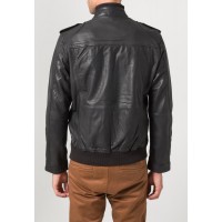 Leather jacket - black